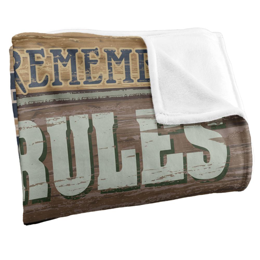 JQ Licensing Silky Cabin Rules Supersoft Blanket