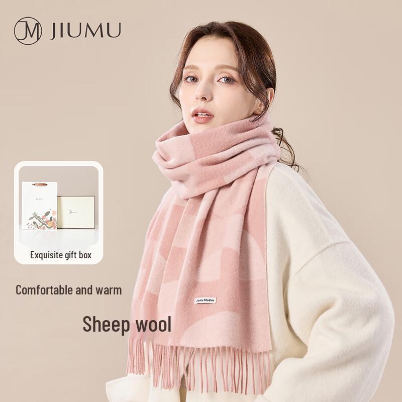 

JIUMU Women s Thickened Wool Scarf and Shawl One Size