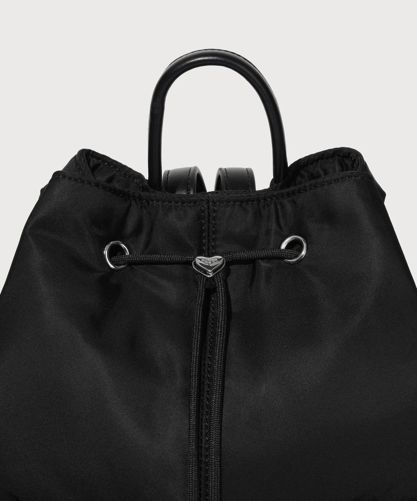 Covernat Woman Clover Heart Nylon Ribbon Backpack Black