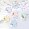 6 Stück Süße Macaron Mini-Würfelklammern Set Multifunktionale Papierablage-Organisatoren Haftnotiz-Ordnerklammern