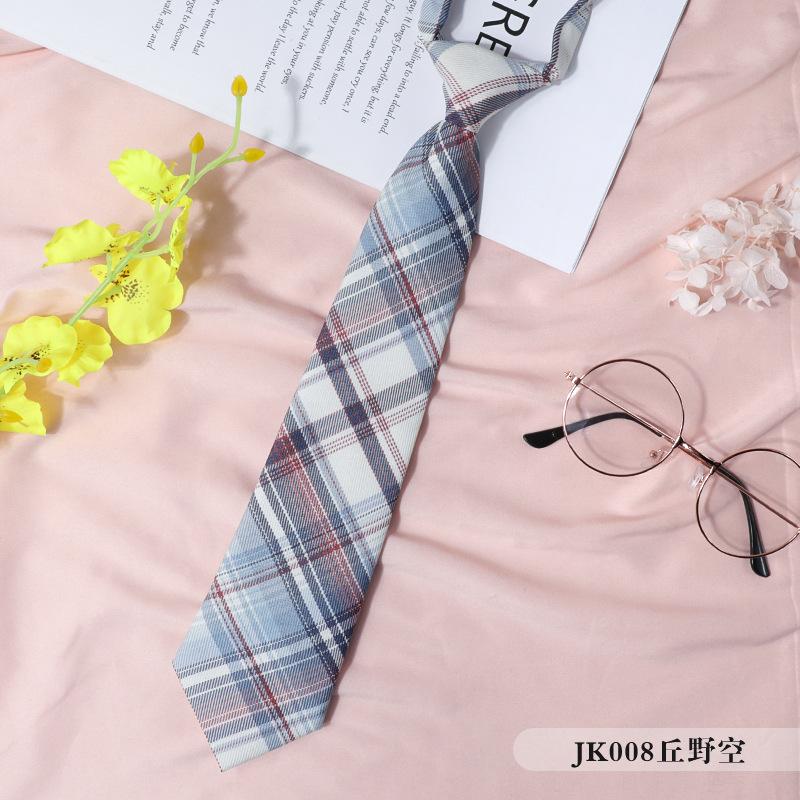 Jk Japanisches Karo Damenkragen Schwarzer Krawattenkragen Seil College-Stil Streamer Schleife Hemd Ins Matrosenanzug