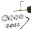 Drill Bit Depth Stop Collar Set 8 Sizes Stainless Steel Drill Stop Rings With Hex Wrench For Woodworking Metal Drilling
