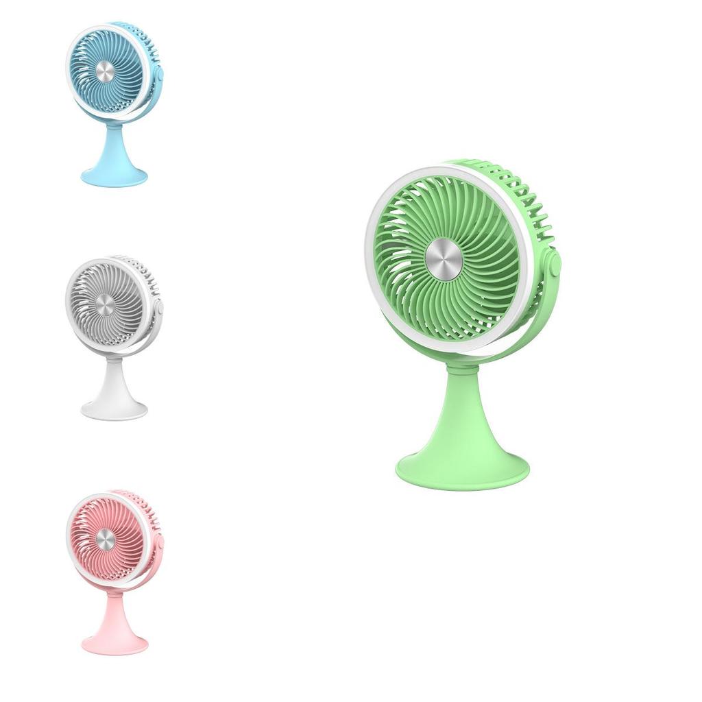 Desktop Illuminated Mini Fan Outdoor Lamp Table Fan Usb Charging Indoor Outdoor Portable Electric Fan White Plug Version)