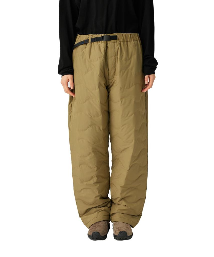 Snow Peak Seamless Quilted Down Pants and XL PA-25AU015, Men's Women's, Olive,