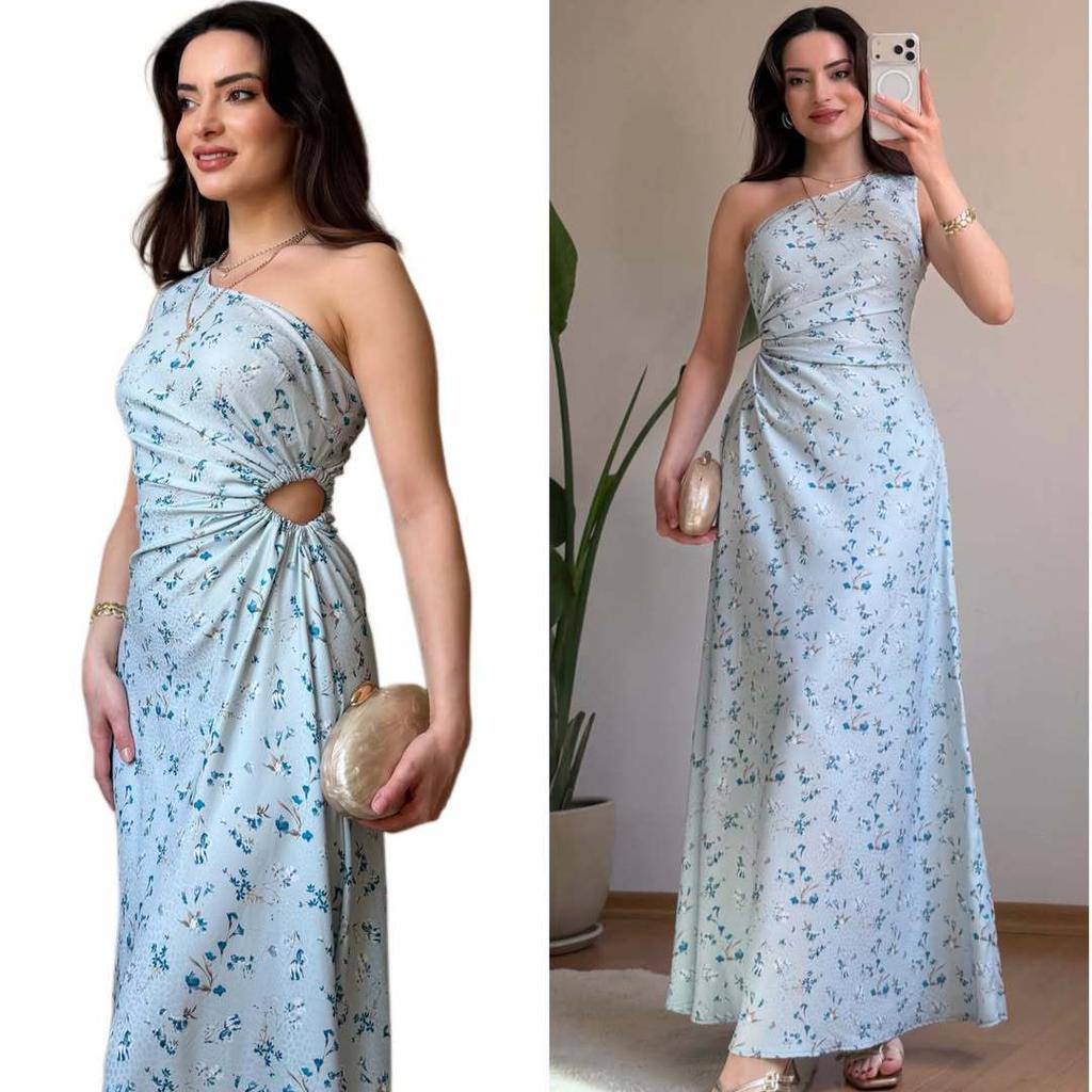 2026 Spring and Summer New  American Amazon, Women's Sleeveless Dress with Waist Exposed and Slanted Shoulders