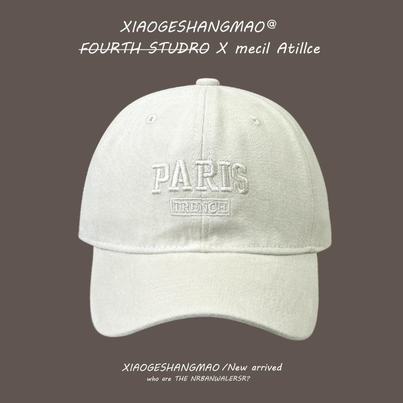 

Шляпа, Кепка с вышивкой букв, Мужская универсальная изогнутая хлопковая кепка с мягким верхом от солнца, Стильная простая женская бейсболка average size