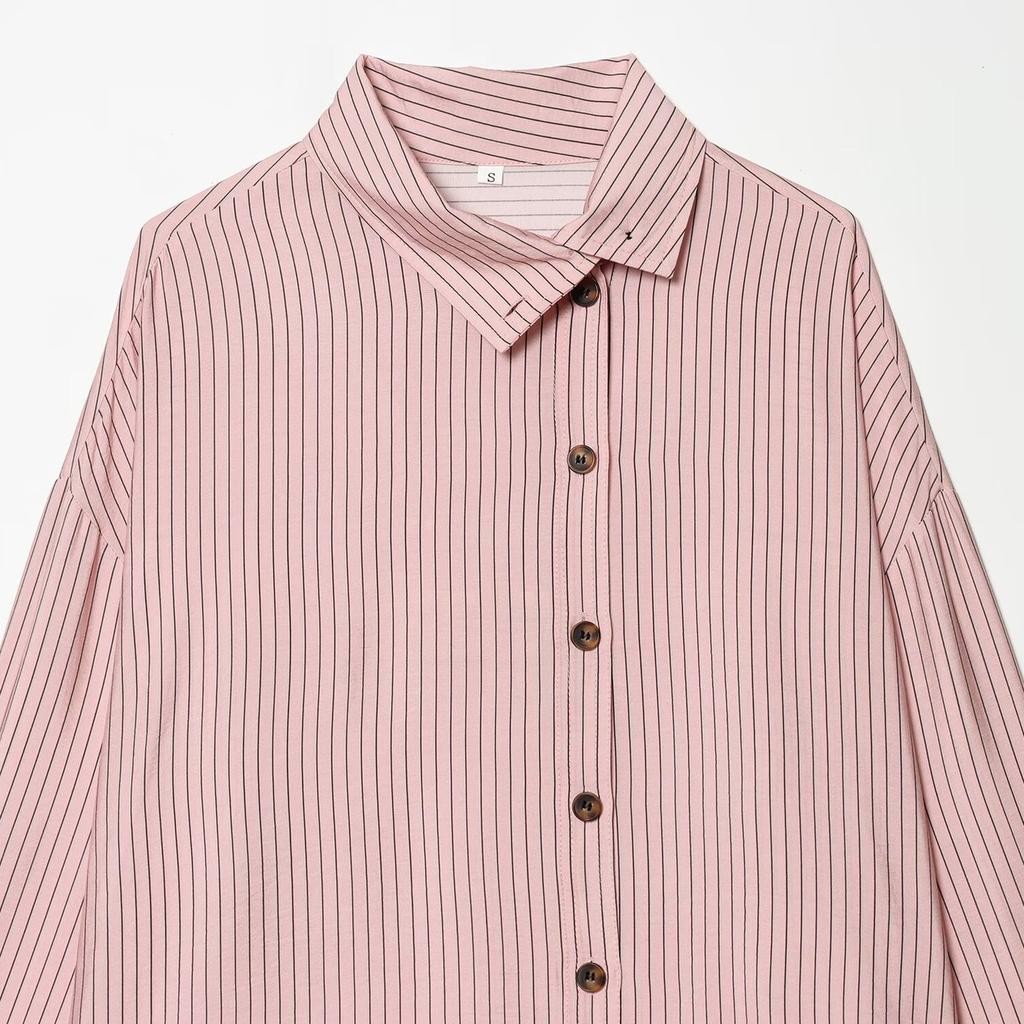 European and American style, new women's fashion, chic, fashionable striped turtleneck shirt 2317594