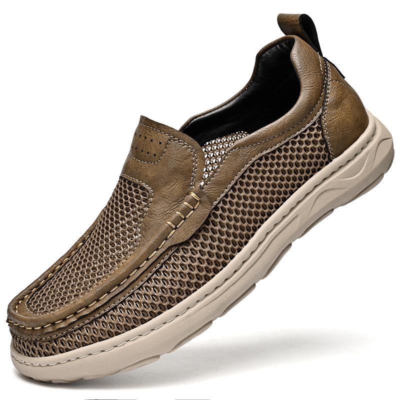 Summer Breathable Men Sneakers Casual Slip On Walking Shoes Moccasins Antiskid Comfortable Lightweight Man Shoes
