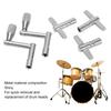 5PCS Metal Drum Tuning Key Silver Percussion Hardware Tool Durable Drum Key Pack  For Drummers