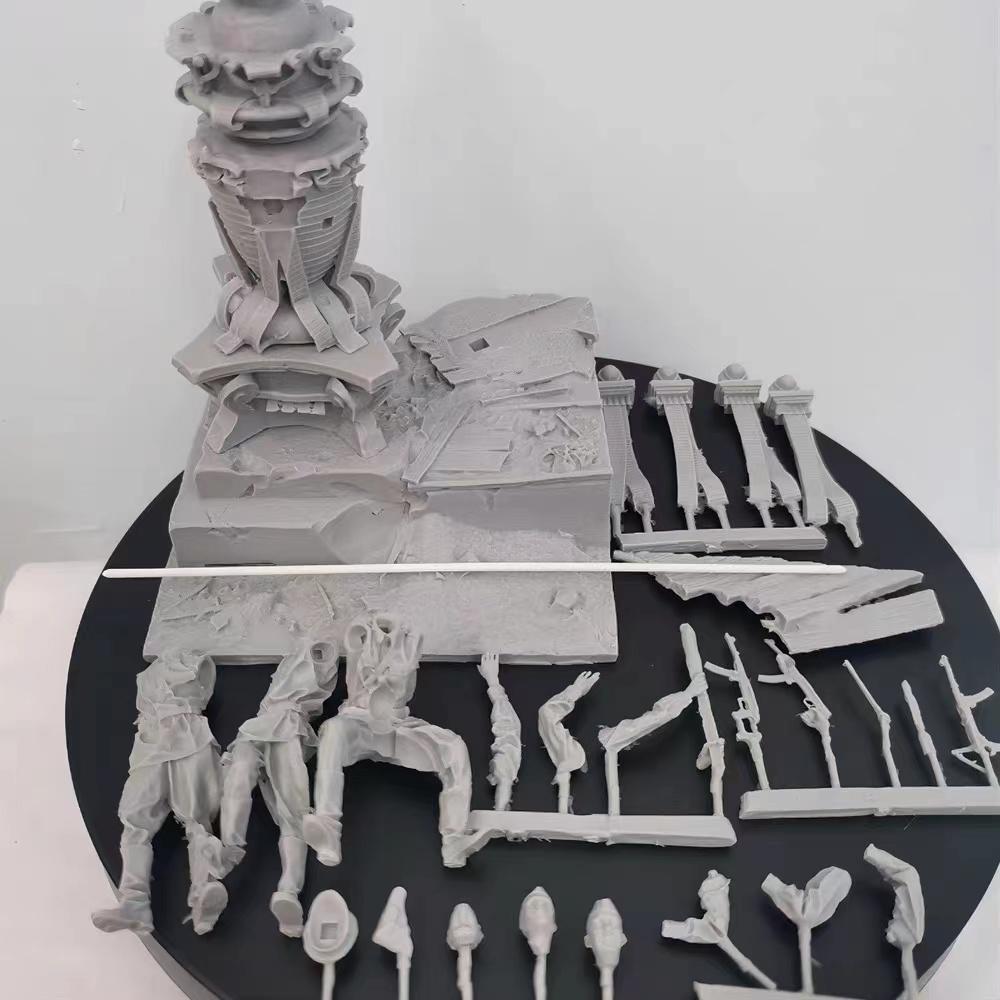 1/35 Resin Figure Unpainted Model Kit, Military Theme, (3 People with Base) Unassembled and Unpainted GK,