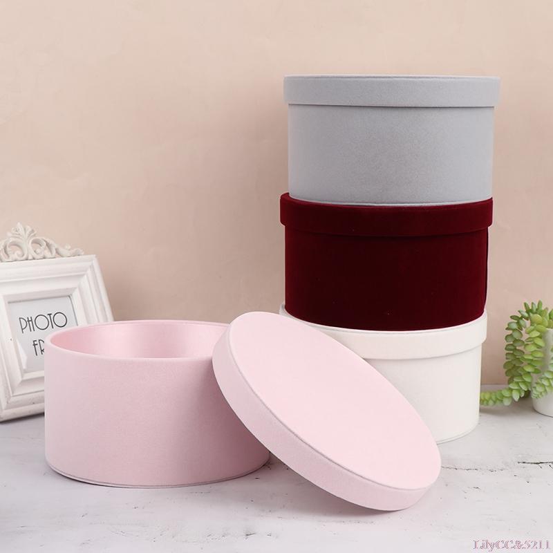 1 Round Flower Box Florist Gift Party Box Decoration with Lid Rose Box Valentine's Day Florist Gift Party Packaging Box