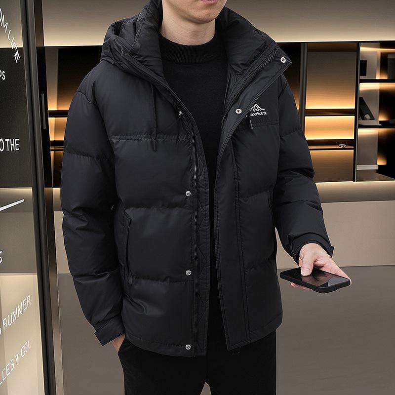 Men's Winter Trendy Hooded Down Jacket 2024: Thick, Warm, Stylish Duck Down Coat for Boys