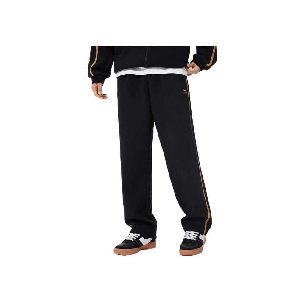 Li Ning Sports Lifestyle Series Loose Fit Logo Embroidered Letter Sweatpants Men Bottoms AKLVA11-2