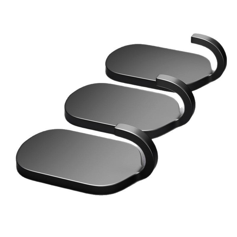 Non-drilled Stainless Steel Hook with Strong Adhesive for Heavy Load. Bathroom and Toilet Hanging Item Adhesive Wall Mount.