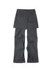TUOMIO Wrap Skirt Tucked Pants [Charcoal]