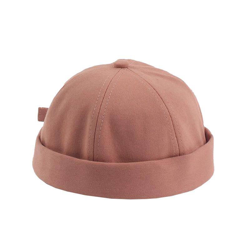 

1Pc Docker Unisex Cotton Casual Sailor Brimless Cap Adjustable Skullcap Hat Hip Hop розовый