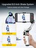 AOCHUAN Smart X2 iPhone Gimbal Stabilisator 3-Achsen mit OLED-Display KI-Tracking 7,8 Zoll Verlängerungsstange 280 Panorama-Vlog-Telefon Weiß