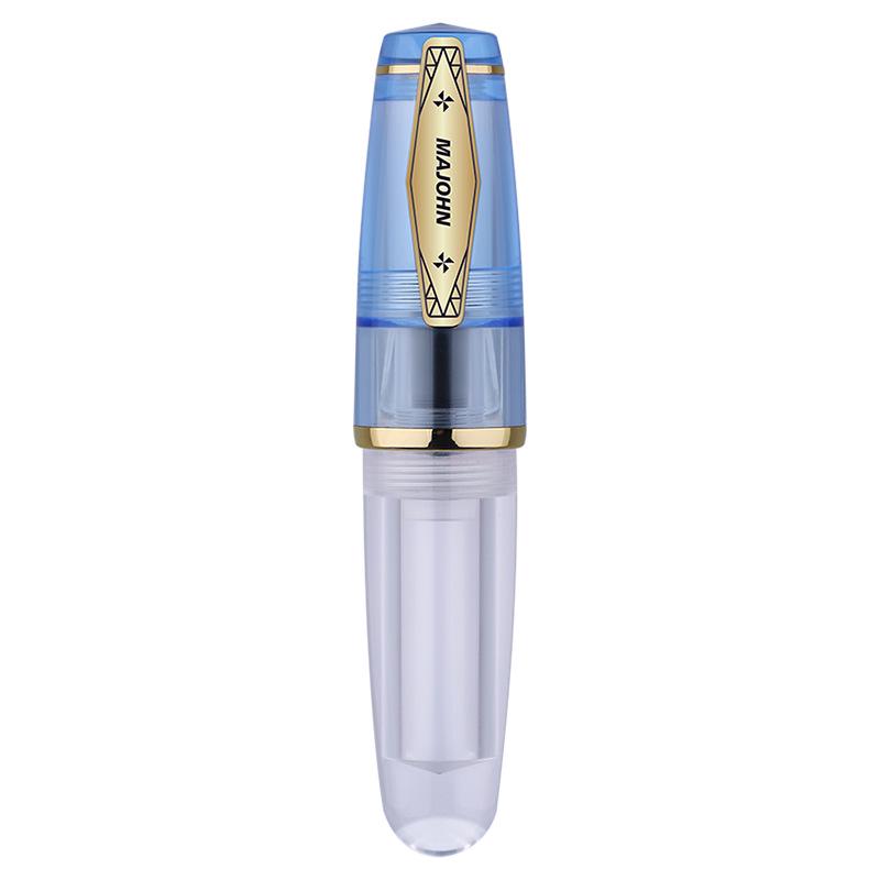 MAJOHN Mo Jiang Q3 Penna Stilografica Colorata Trasparente con Pennino Lrgo Placcato Oro - Design Carino Unisex Panciotto