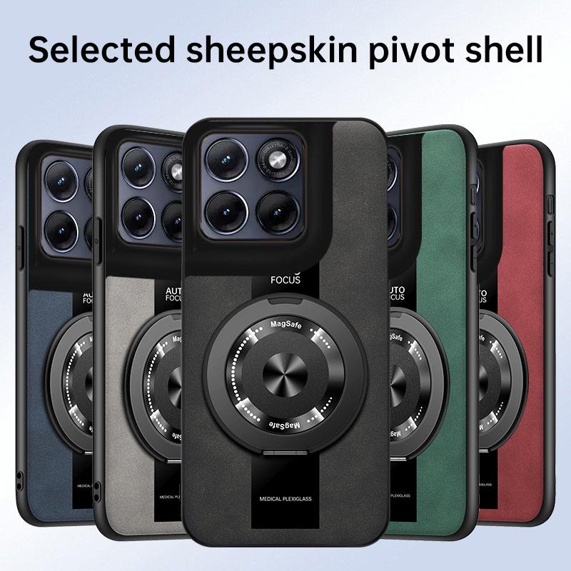 Retro PU Leather Magnetic Cover For Motorola Edge 70 60 50 Fusion Pro Neo 360° Rotatable Ring Stand Case For Motorola Signature