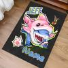 Custom Personalization Jeff the Land Shark Print Area Rug - Soft, Washable Non-Slip Indoor Mat,Living Room,Home&Office Decorative Rug
