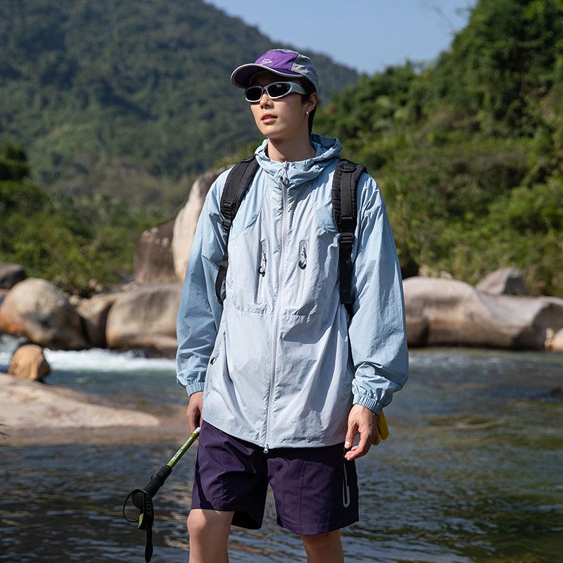 Men's UPF100+ Ice Silk Sun Protection Jacket - Cooling & Anti-UV Summer Wear.