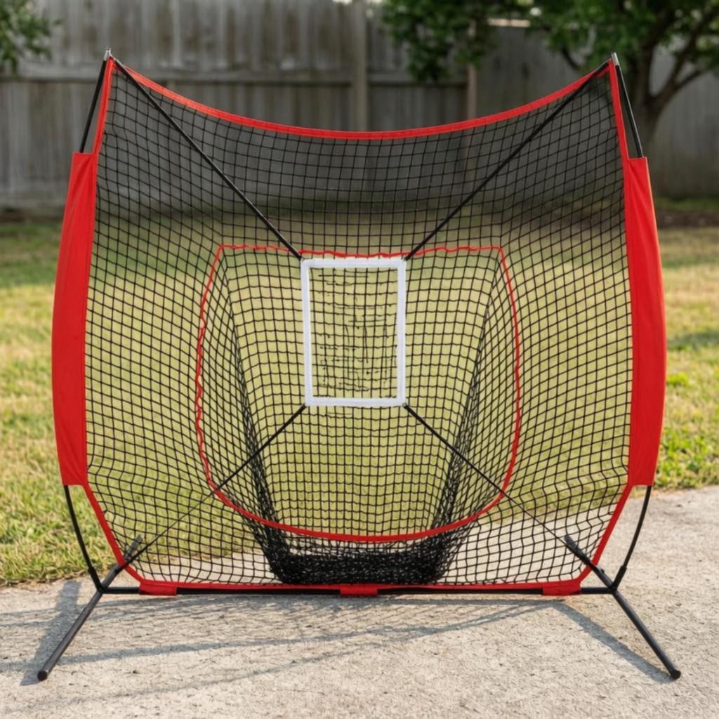 Practice Net with Target Freestanding Baseball Portable for Coaches