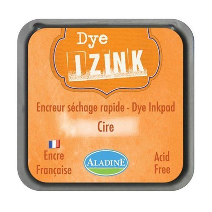 Encreur tampon - Aladine - Dye Izink - Séchage rapide - Orange - 3,5 x 3,5 cm