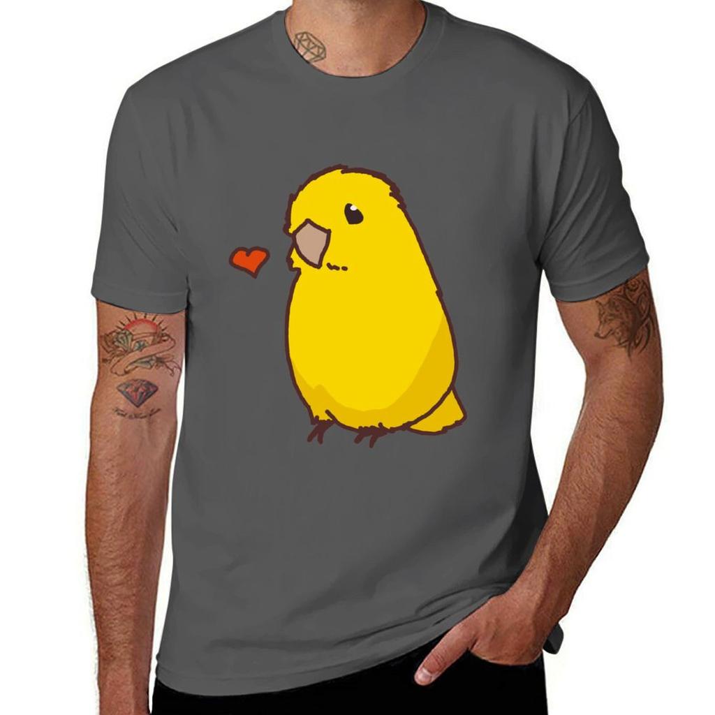 Yellow Heart Birb TShirt Summer Festival TShirt