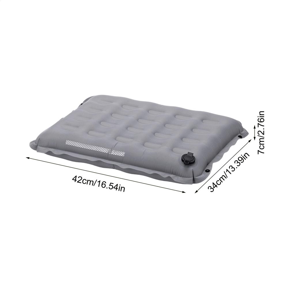 Inflatable Airplane Seat Cushion Light Inflatable Camping Cushion Compact Pad With Reflective Strip Travel Air Seat Cushion