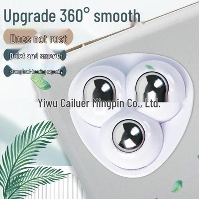 Silent No-Punch Adhesive Universal Caster Wheels for Furniture