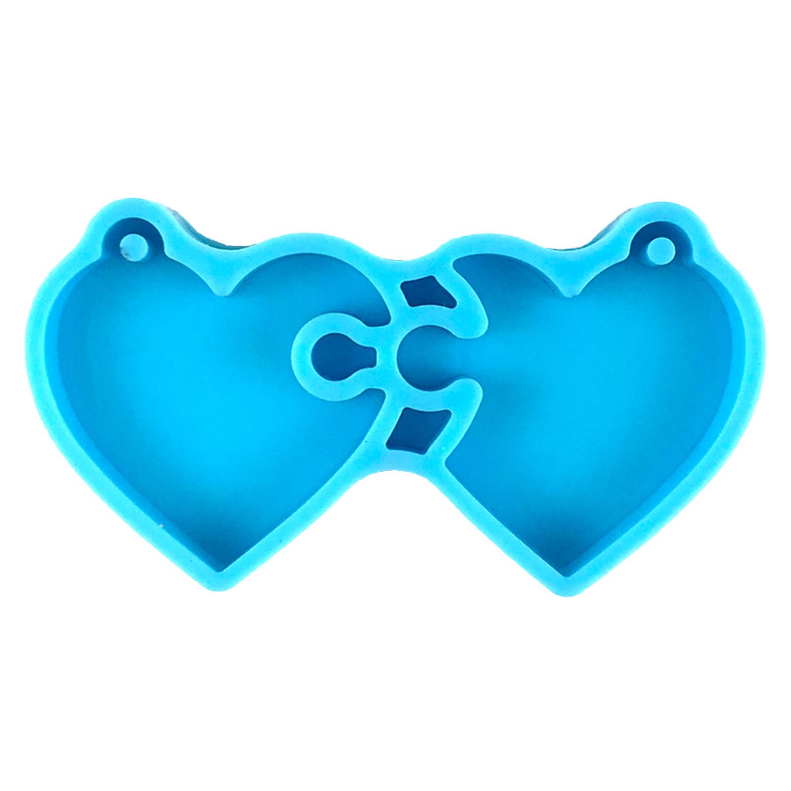 

Keychain Silicone Mold Heart Silicone Mold for Car Pendant Home Decors Crystal Epoxy Resin Mold DIY Jewelry Making Mold синий