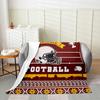 American Football Helmet Print Flannel Blanket Sport Trophy Soft Warm Throw Blanket Sofa Bed Sports Fan Home Decor Gift