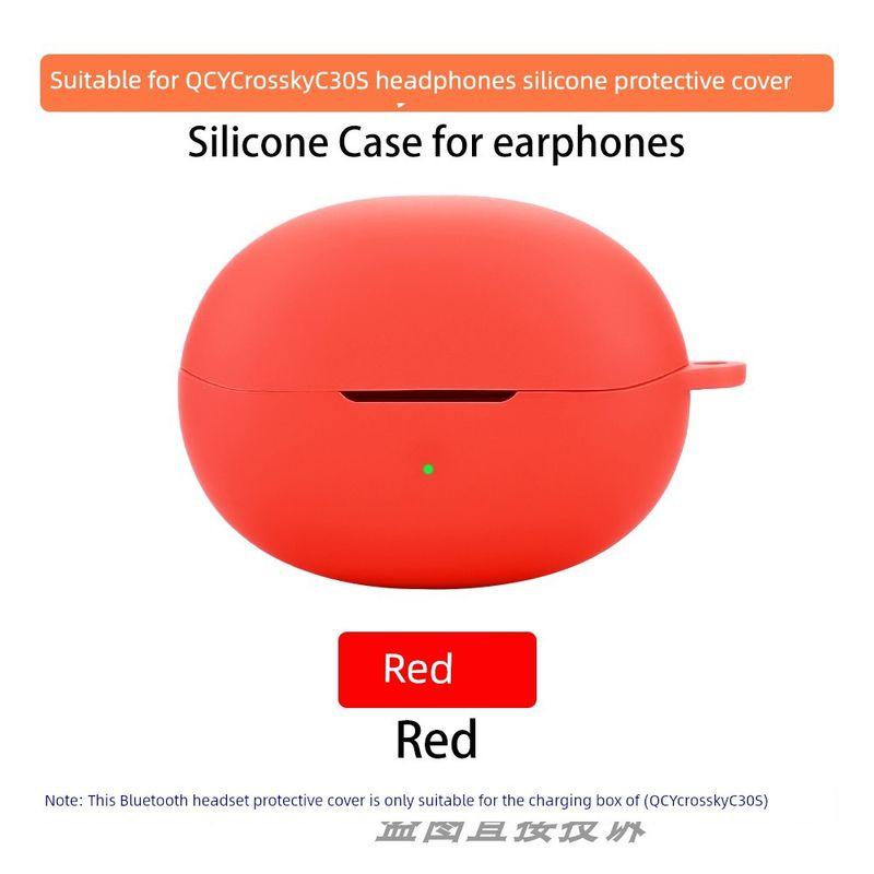 

Cover C30 Silicone Soft Case Soft Cover Cosmetics Bag Minimalist Drop-Resistant Earphone Case Integrated Earphone Sleeves Cute Cartoon Bubble Wrap QCY Crossky C30 Red protective sleeve