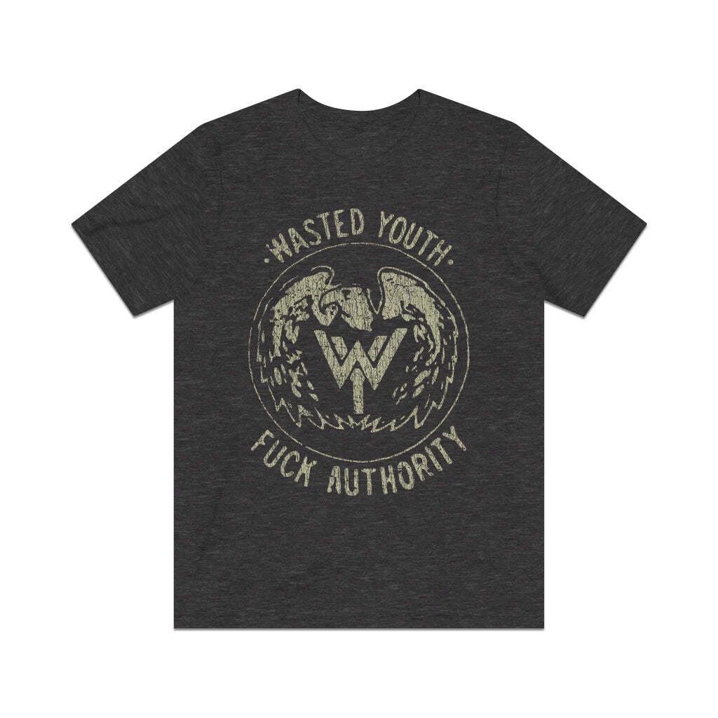 Wasted Youth F@#k Authority 1981 Vintage Men s T shirt XL