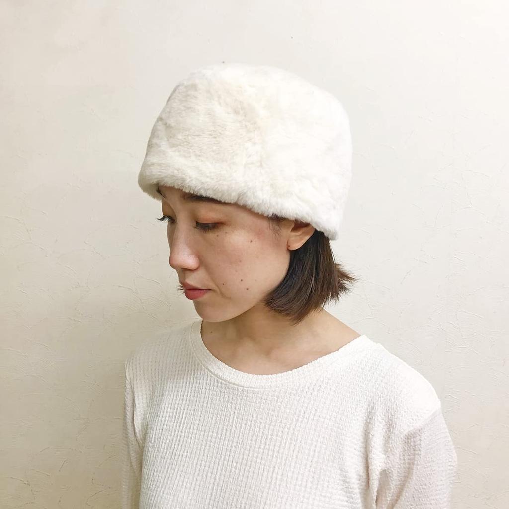 Basic Enchi Eco Fur Maetel Faux Fur One Size Fits Ivory Hat, Antibacterial, Deodorizing, Women's, All,