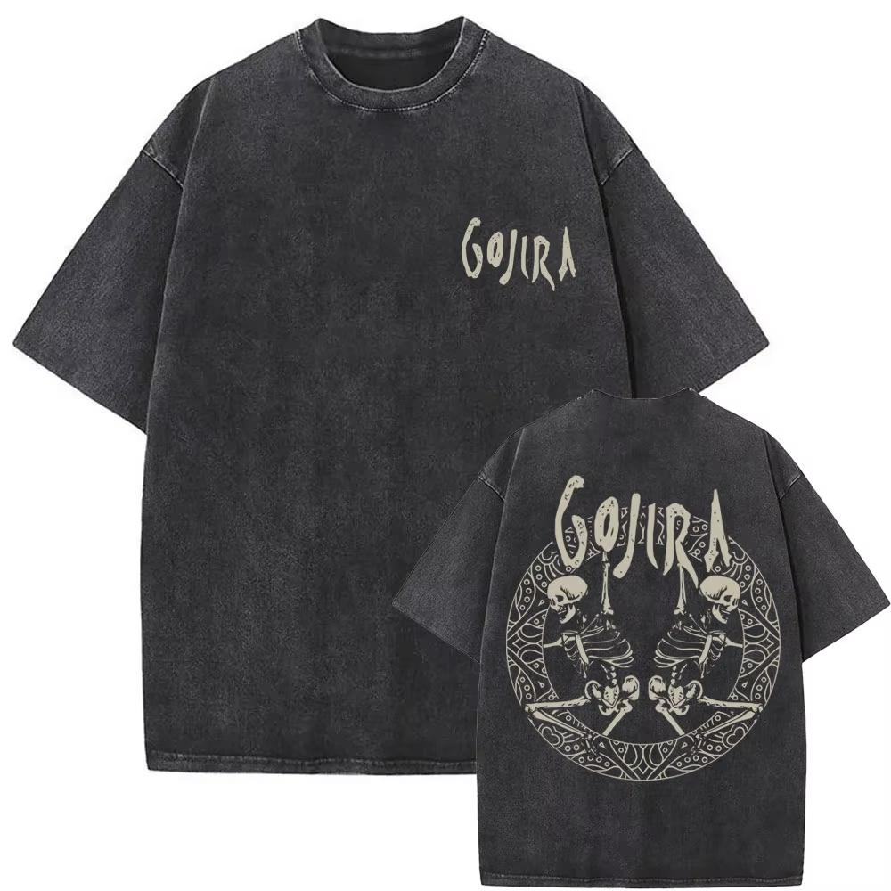 Prané Vintage Kovové Rocková Kapela Gojira Tričko Z Marsu Na Sirius Trička Pánské Dámské Gotické Punkové Oversized Trička Streetwear