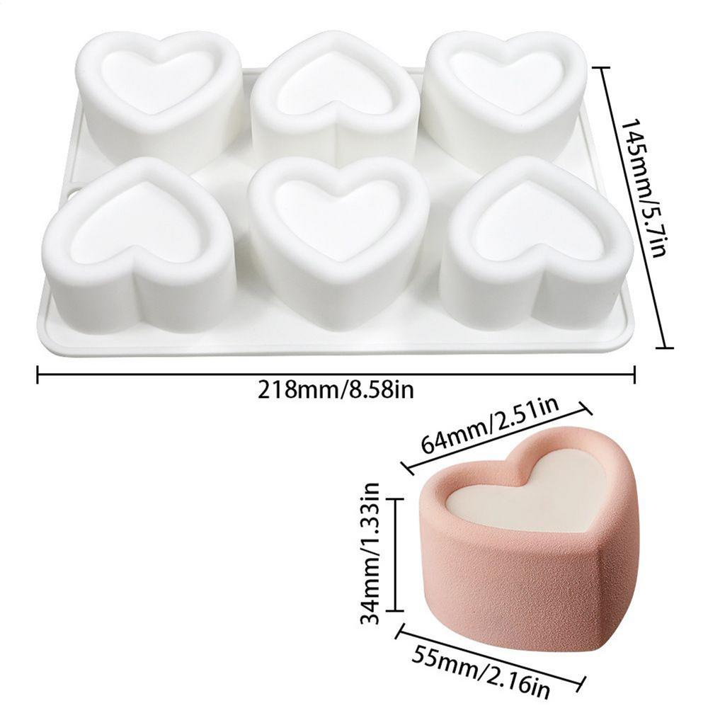 Nonstick Silicone Mold Fondant Mold Chocolate Cake Mold 6-cavity Mousse Cake Decoration French Dessert Baking Mold