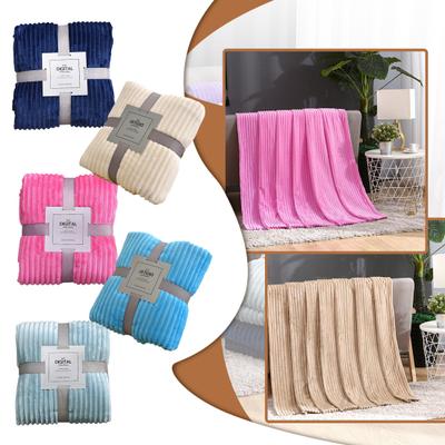 Skin-friendly Soft Throw Blanket Polyester Air Conditioned Blanket for Sofa