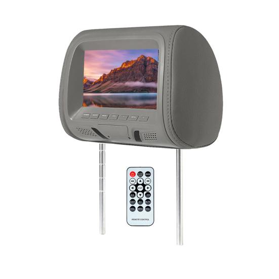 7" Bilhodestøtte DVD-spiller 2 skjermer Fjernkontroll Display MP5 Control 16:9 LCD-videospiller for underholdningssystem for bakseter i bilen