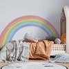Large Rainbow Pastel Wall stickers Mural Nursery Kids Room Wall Decals Baby Shower Playroom Decorations Baby Boy Girl Gift
