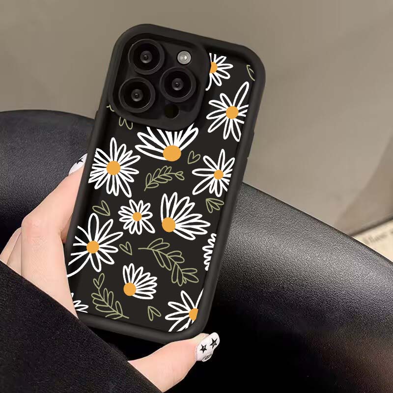 Case Cover For Realme 16 15 Pro 14 13 12 11 Plus 5G 15T C75 C71 C53 C55 GT6 GT3 Silicone Phone Casing Daisy Flowers Soft
