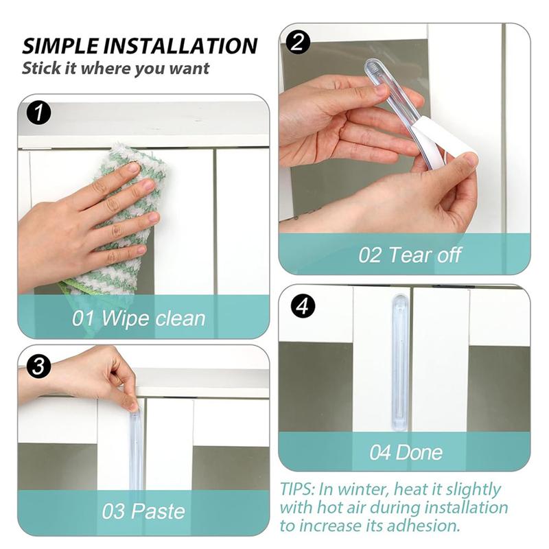 M63K-Silicone Door Bumpers For Walls 4Pcscabinet Door Bumpers,Clear Wall Protector,For Cabinet Door Car Door Drawer Toile
