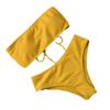European & American Sexy Solid Color Bikini Swimsuit for Women