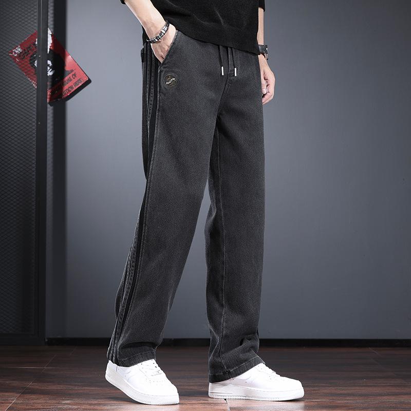 American Retro Men's Jeans New Autumn and Winter Loose Straight Trousers Trendy Washed and Drape Men's Trousers