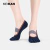 MEIKAN Women's Non-Slip Cotton Five-Toe Yoga Socks for Dance, Pilates, and Practice