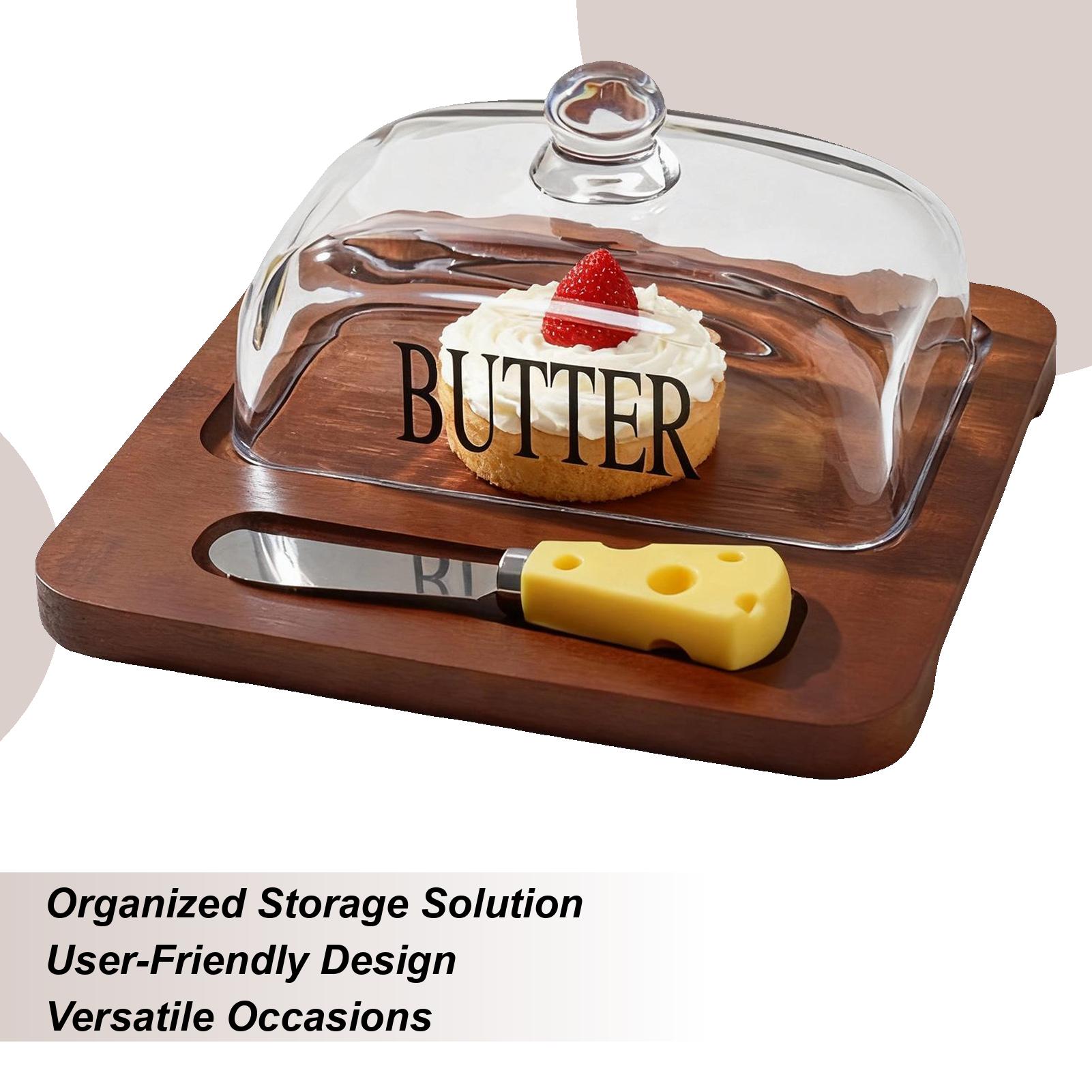 Butter Holder Glass Storage Tray with Lid Butter Holder Container with Cutter for Home Kitchen Dining Table Breakfast Outdoor красный 7890₽