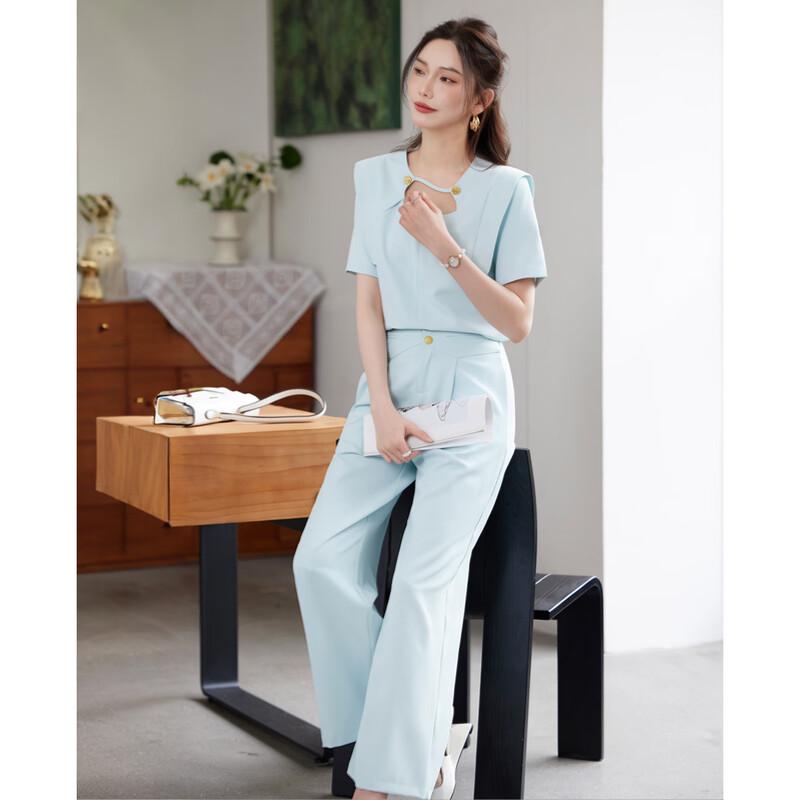 TERRE BLEUE Women's 2026 Summer Breathable T-Shirt & Pants Set