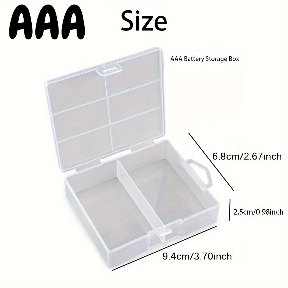 1pc Transparent Battery Storage Box, Holds 24 AA/AAA Batteries, Durable Plastic Organizer Case for Home Storage