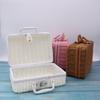 Portable Travel Toiletry Makeup Bag Woven Ratton Gift Box Cosmetic Organizer Large Capacity for Women Girls