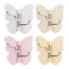 4PCS Butterfly Rotating Self Adhesive Hook, 3-Hook 270 Swivel Design, No Drill Wall Mount Storage Hooks, for Hanging Towels Keys Bags Hats